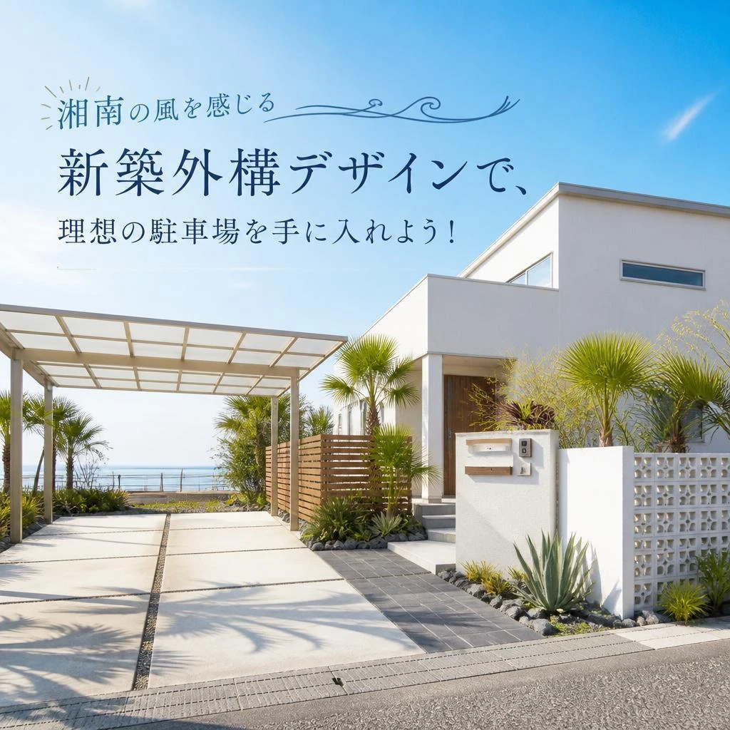湘南の風を感じる新築外構デザインで、理想の駐車場を手に入れよう！